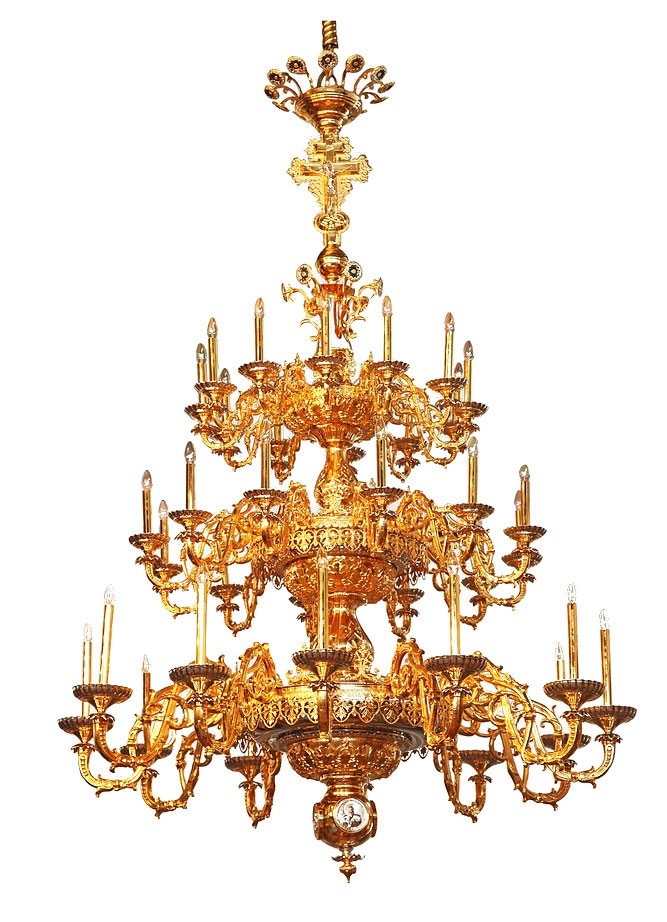 Threelevel church chandelier 8 (36 lights) Istok Church Supplies Corp.