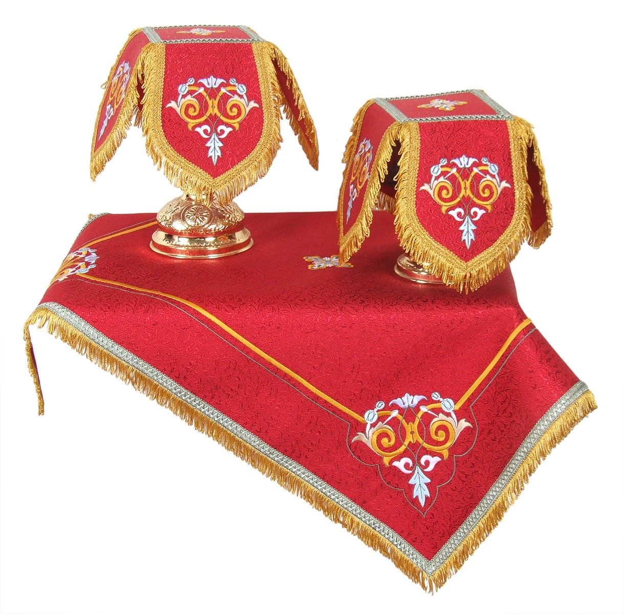 Embroidered chalice covers (veils) Balaam (red/gold) Istok Church