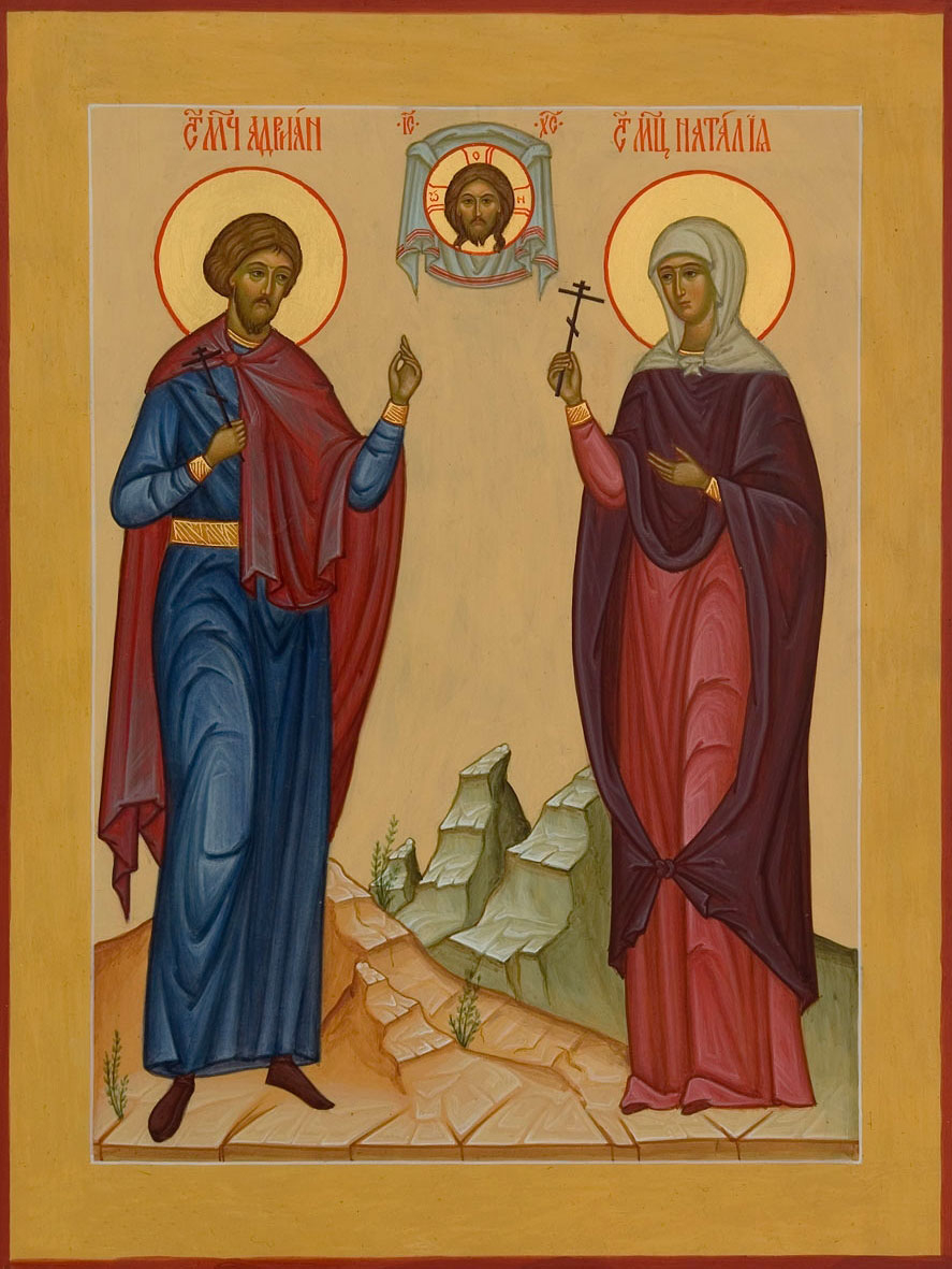 Icon Holy Martyrs Adrian and Natalia L Istok Church Supplies Corp.
